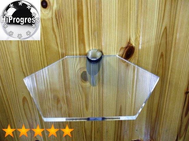 Wall Clear Acrylic Hexagon Plexi-Glass Shelf With One Bracket 25 cm X 22 - image 1