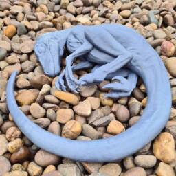 Sleeping Baby Velociraptor Art - Dinosaur 3D Printed Multiple Colours Available - thumbnail 3