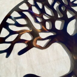 Heat Colored Tree Of Life Metal Wall Art - 60cm Diameter - thumbnail 3