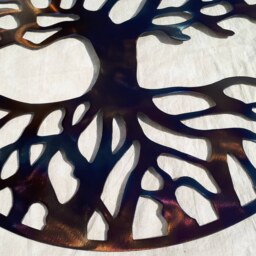 Heat Colored Tree Of Life Metal Wall Art - 60cm Diameter - thumbnail 2