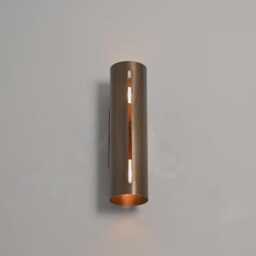 Mid-Century Modern Brass Cylinder Wall Sconce - Italian Minimalist Lighting - thumbnail 1