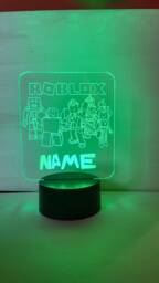 Personalised Roblox Night Light, Children's Light, Game Room, Boys Night Led Boy Girls Birthday Active - thumbnail 1