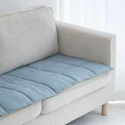Reversible Linen Sofa Pad Topper, Quilted Couch Slipcover For Pets, Sectional Friendly Seat Cover, Washable Mat 50xcp - thumbnail 3