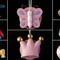 Kids Curtain Magnetic Tiebacks - Fun Cartoon Holdbacks, Butterfly Crown Car Animal Designs, No Drill Clips For Boys & Girls - thumbnail 2