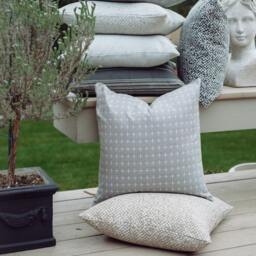 Outdoor Patio Pillow Covers Charcoal Gray Indoor Cushion Cover Lumbar Designer - Dixie - thumbnail 2