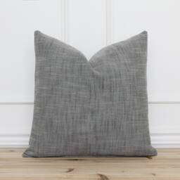 Outdoor Patio Pillow Covers Charcoal Gray Indoor Cushion Cover Lumbar Designer - Dixie - thumbnail 1