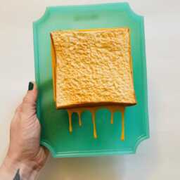 Grilled Cheese Sandwich Wall Hanging/ Dopamine Decor/ Maximalist Fake Food/ Food Pop Art/ Sculpture/ Funky Decor/Fun Gift - thumbnail 4