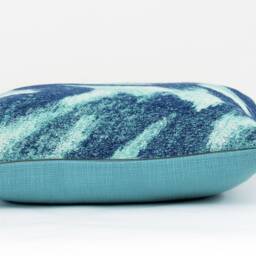 Baltic Blue Ikat Pillow Cover, Seafoam Green Accent - thumbnail 4