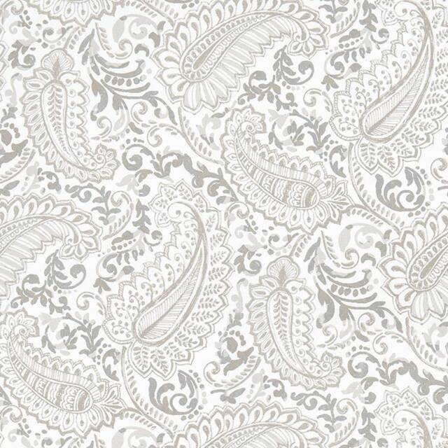 "Gray Paisley Cafe Curtains.(Set Of 2 Panels.colorsgray & White. Choose Your Length - 15""L Upto 64"