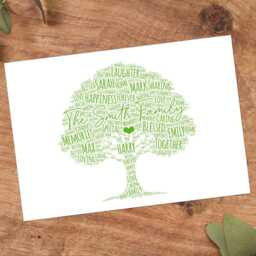 Personalised Family Tree Word Art Print, Custom Gift - thumbnail 3