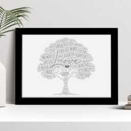 Personalised Family Tree Word Art Print, Custom Gift - thumbnail 2