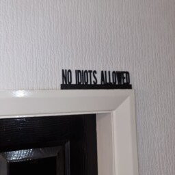 No Idiots Allowed Door Topper, Shelf Decor, Wall Quirky Home Interior Gift, Door Decoration - thumbnail 2