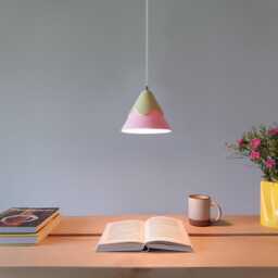 Yellow & Pink Sunset Pendant Lamp - Rei - thumbnail 2