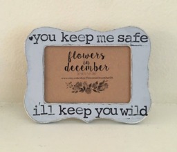 Hand Painted Picture Frame For Boyfriend Fits 4x6 Photo - thumbnail 1