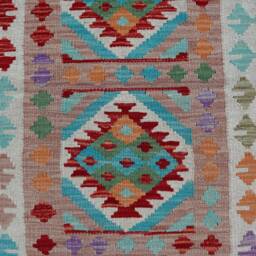 Multicolor Chubi Kilim Runner Rug 2'8x6'10, Hand-Knotted Wool - thumbnail 2