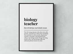 Biology Teacher Funny Definition Job Work Gift Wall Art Print - thumbnail 1