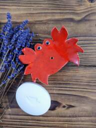 Handmade Ceramic Crab Soap Dish, Bathroom Decor