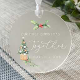 Christmas Together Personalised Frosted Ornament - First Couple Gift Couples - thumbnail 3