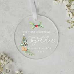 Christmas Together Personalised Frosted Ornament - First Couple Gift Couples - thumbnail 1