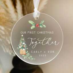 Christmas Together Personalised Frosted Ornament - First Couple Gift Couples - thumbnail 2
