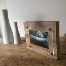 Handmade Photo Frame - Unique Frames New Born Baby Gift Reclaimed Wood For One Of A Kind Off - thumbnail 3