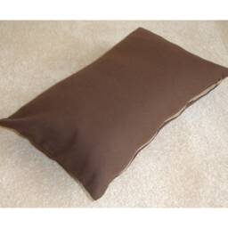 "10x16 Tempur Travel Pillow Cover With Zip 40x26cm Plain Block Solid Brown Colour Bolster Oblong Cushion Case Sham Pillowcase 16""x10"