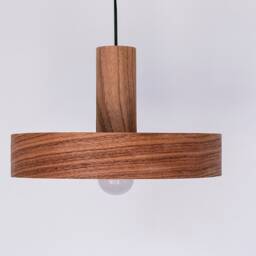 Walnut Pendant Light For Kitchen Island, Mid Century Ceiling Light, Scandinavian Decor Hanging Lamp - thumbnail 2