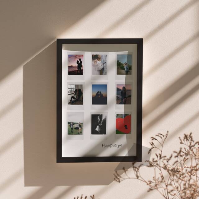 Personalised Photo Collage Print - Anniversary Gift, Framed - image 1