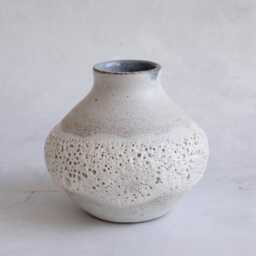 Moon Flower Vase, Minimal Nordic Natural, Handmade Wheel Thrown Organic - thumbnail 3