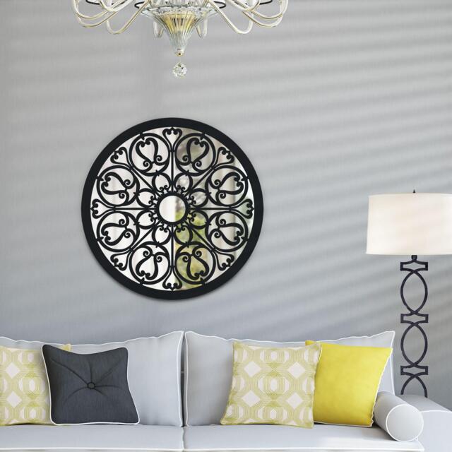 Wooden Wall Mirror, Large Decorative Decor - image 1