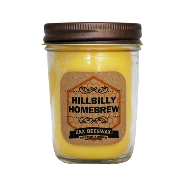 Hillbilly Homebrew Scented Beeswax Mason Jar Candle - 8 Oz