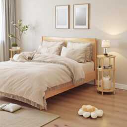 Round Coffee Table With Shelves, Side For Living Room, Bedroom Decor - thumbnail 3