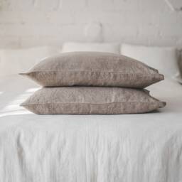 Soft Linen Pillowcase For Bedding - Handmade With Envelope Closure - Eco-Friendly, Breathable, & Durable Flax Serene Sleep - thumbnail 4