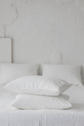 Soft Linen Pillowcase For Bedding - Handmade With Envelope Closure - Eco-Friendly, Breathable, & Durable Flax Serene Sleep