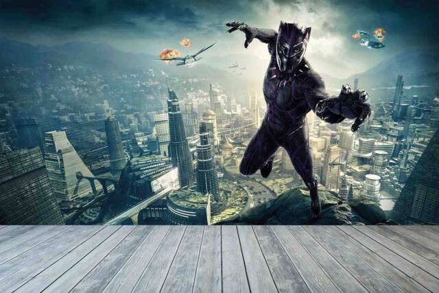 Black Panther Decal, Wakanda Decor, Fathead Mural, Kid's Room Designs, Panther, Black Art, Art, Wall Mural - image 1