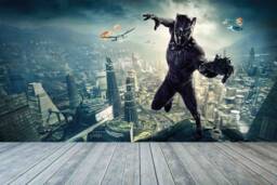 Black Panther Decal, Wakanda Decor, Fathead Mural, Kid's Room Designs, Panther, Black Art, Art, Wall Mural - thumbnail 1