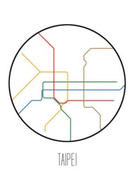 Taipei, Taiwan - Minimalist Metro Subway Art Print ???????????????????????? - thumbnail 3