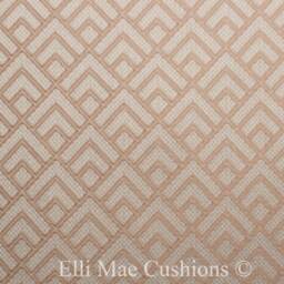 Luxury Designer Art Deco Pink Cream Geometric Fabric Cushion Pillow Throw Cover - thumbnail 2