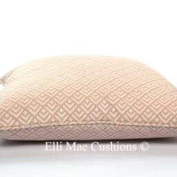 Luxury Designer Art Deco Pink Cream Geometric Fabric Cushion Pillow Throw Cover - thumbnail 3