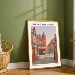 Baker Street Train Station London Art Print Poster - British Railway Underground Tube English UK Wall Decor Lover - thumbnail 2