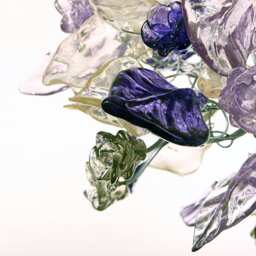 Purple Flower Pendant Light Handmade Resin Floral Chandelier - thumbnail 3