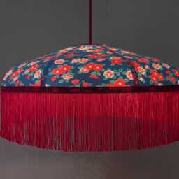 "Retro Pendant in Japanese Paper With Fringe ""Emilia" - thumbnail 2