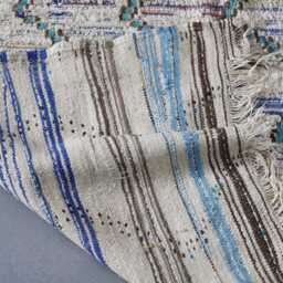 Handmade Berber Rug Vintage Moroccan Wool Area Carpet With Zigzag Pattern - 6.1x4.4 Ft - thumbnail 4