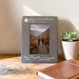 West Highland Way Photo Frame - Personalised Slate Milngavie To Fort William Route Map Custom Hiking Gift Scotland Walking - thumbnail 2