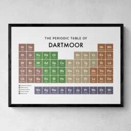 Dartmoor Periodic Table Print, Poster Wall Art, Tourism Gifts - thumbnail 1