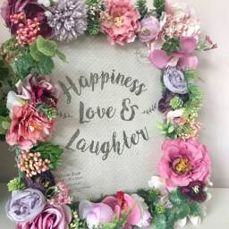 Botanical Floral Photo Frame Handmade Silk Flower Picture Frame - thumbnail 2
