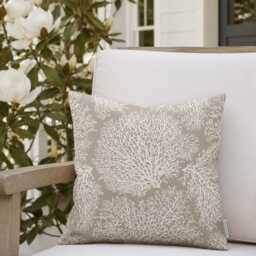 Custom Pillow Covers - Dusty Ice Blue Cornflower Slate Ivory Modern Coastal Throw Pillows Decorative Accent 16x16 18x18 - thumbnail 3