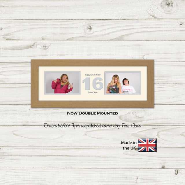 "16Th Photo Frame Word Birthday Special Gift Two Box 6""x4" - image 1