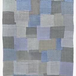 Mosaic Fray Handmade Vintage Kantha Throw - Hydrangea - thumbnail 4