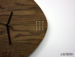 Wooden Rhombus Clock With Latin Numbers - Wall - thumbnail 1